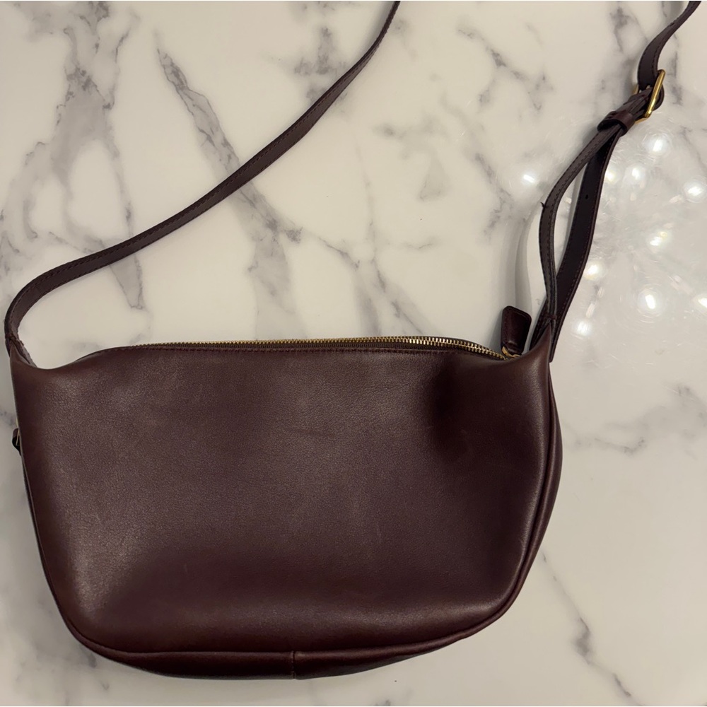 Madewell Sling Crossbody Bag in Leather, Chocolate Raisin